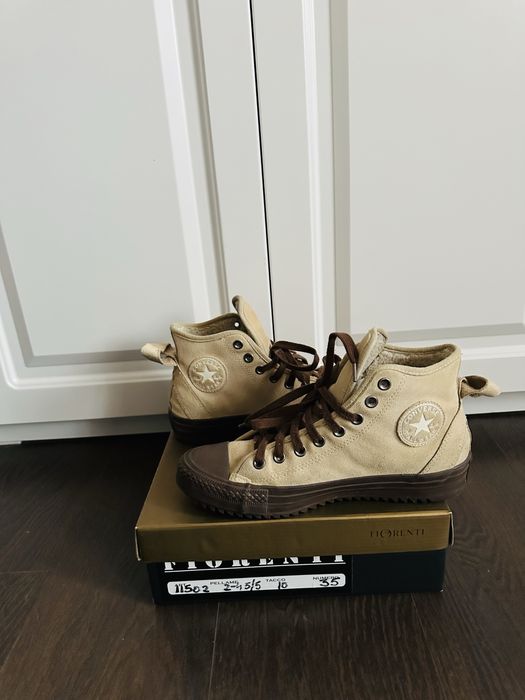 Ghete din piele naturala , Converse All Star , imblanite ,numarul 41,5