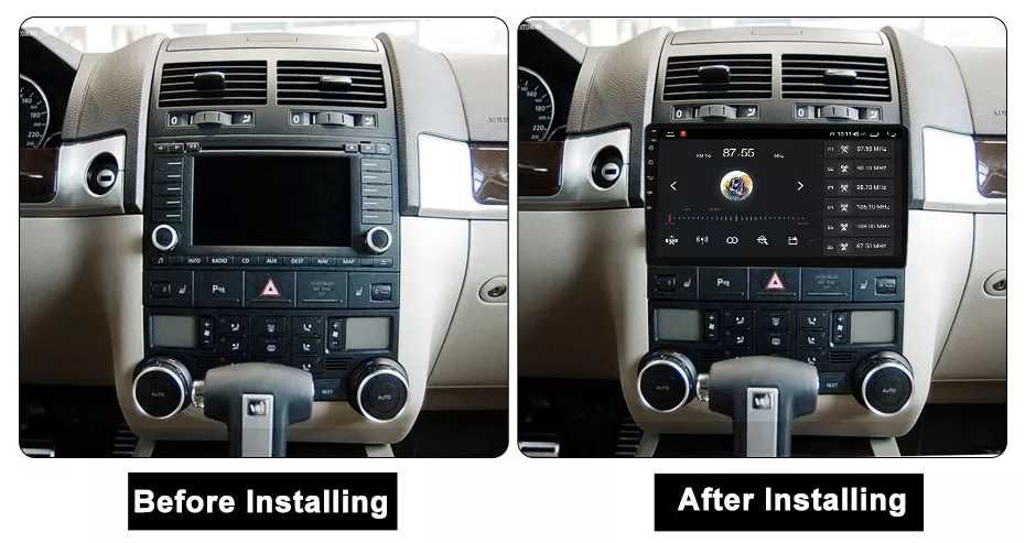 NAVIGATIE Android 14 VW Touareg Transporter T5  1/8 Gb Waze CarPlay Bt