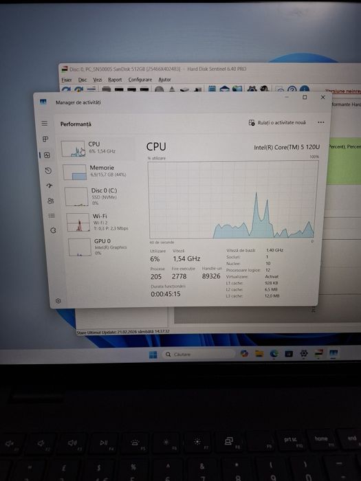 Laptop Dell 16 DC16250 16GB DDR5 512GB SSD