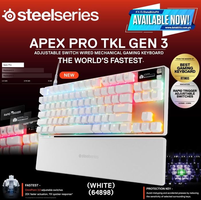 Steelseries apex pro gen3 tkl Магнитная Клавиатура/Аналог huntsman v3