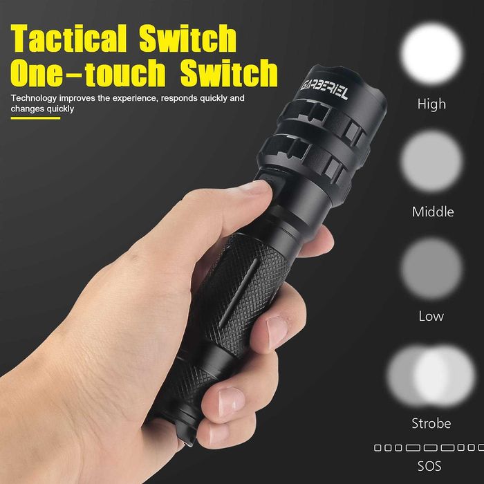 Тактическо фенерче P50 Led Super Bright  с допълнителен  бутон морз