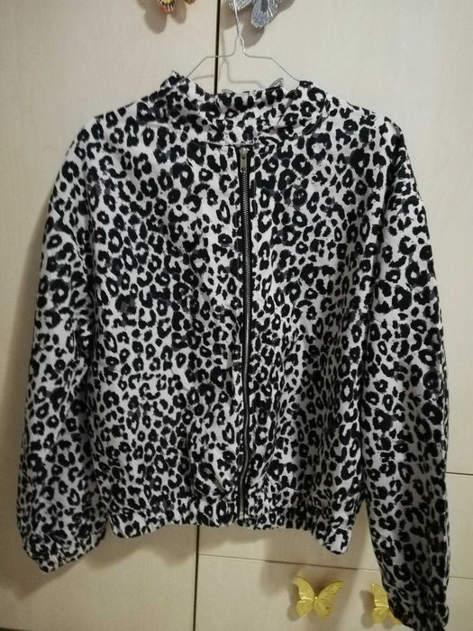Jachetă de damă subtire, cu imprimeu leopard, M/L
