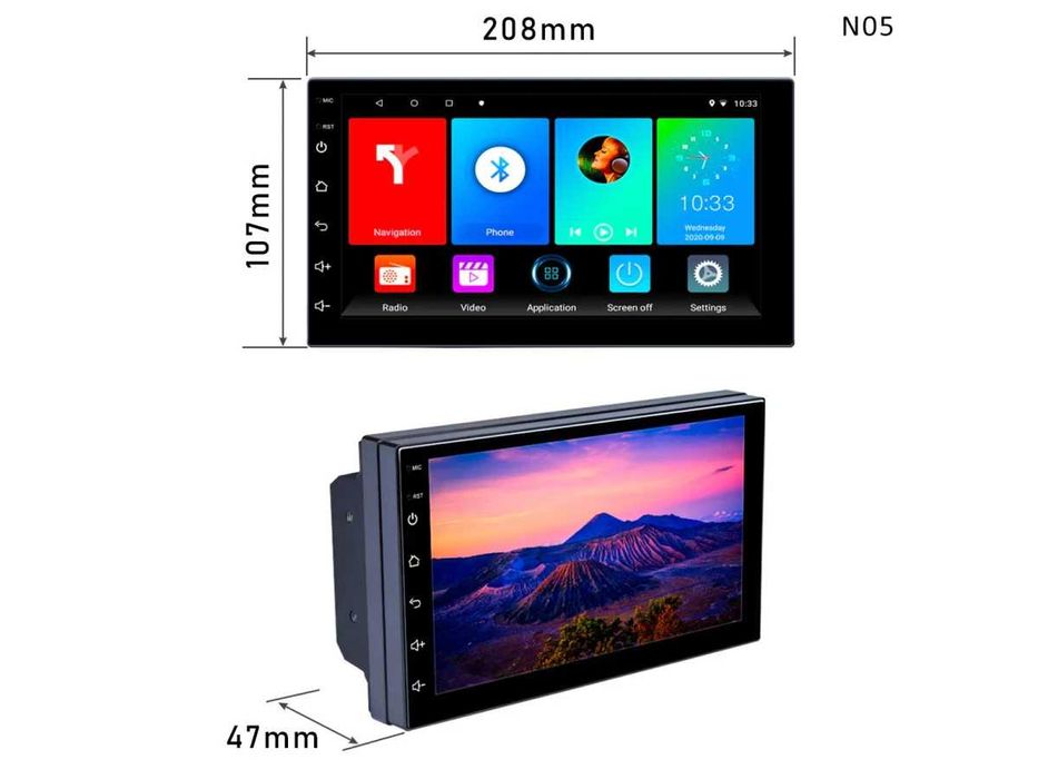 Sistem multimedia universal cu ecran de 7 inchi