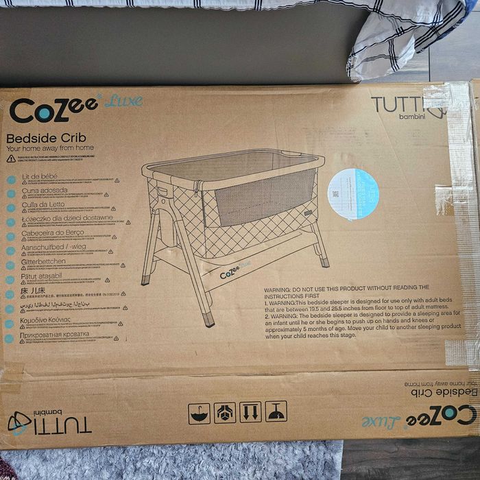 Бебешко сгъваемо легло Tutti Bambini CoZee® LUXE WALNUT/BLUSH