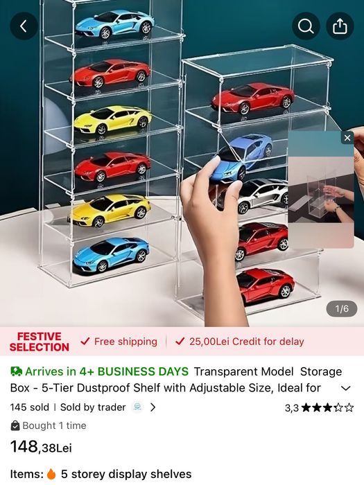 1+1 Rafturi 5 nivele pentru mini-expozitie