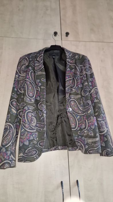 Sacou dama Mango M verde 2 buzunare