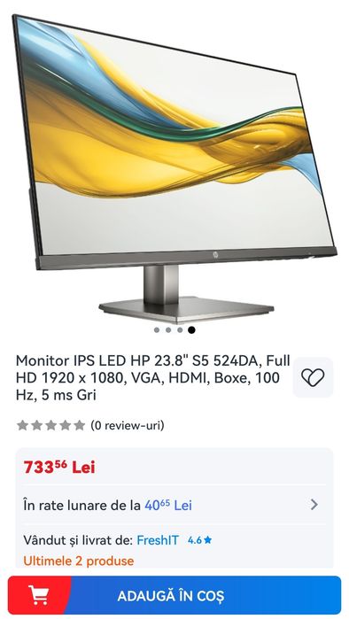 Monitor Hp Series 5 524da