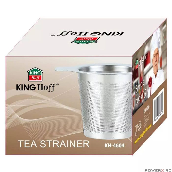 Filtru infuzor ceai, din inox, 7.5 cm, sita, Kinghoff