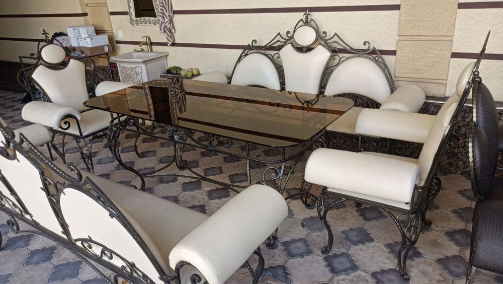 Кованые садовые стол стулья