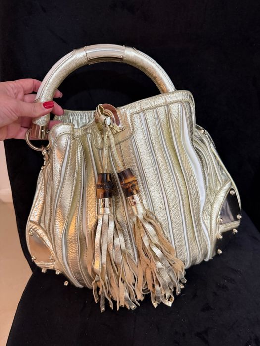 Piesă raritate Gucci Bamboo Fringe – look luxos și unic!