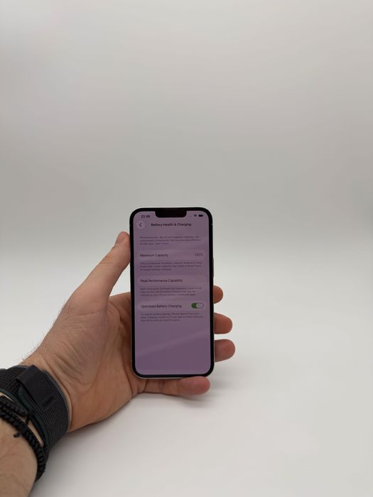 iPhone 13 Pro 128GB Silver / 100% Батерия / Перфектен технически