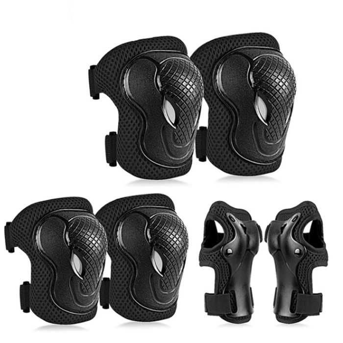 К-т наколенки и налакътници Automat- детски, 6 части, Черни