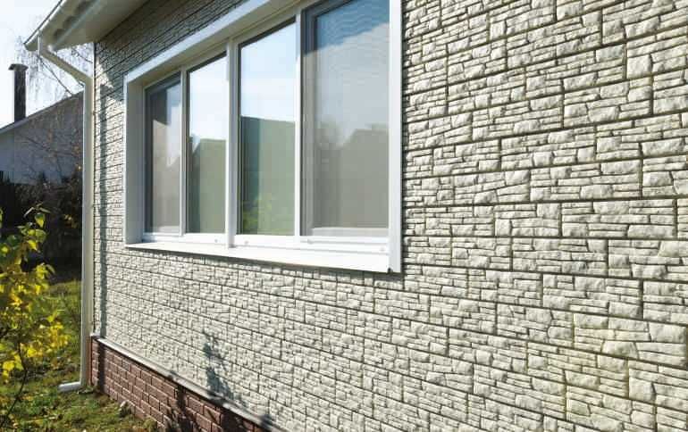 Сайдинг под камень, Кварцит, Сланец. Водосток, софиты, осб