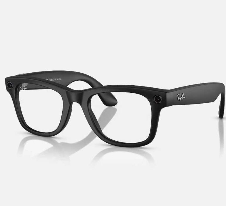 Ray-Ban Meta Wayfarer Gen1 AI Glasses – Matte Black/Clear to Graphite Green