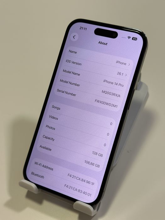 Iphone 14 Pro 128gb purple impecabil