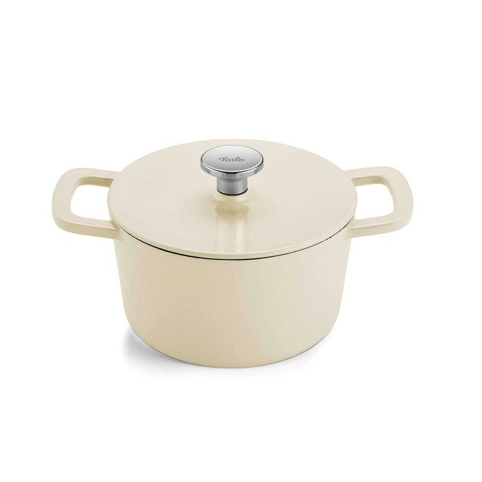 Fissler чугунен съд за готвене (бял и бордо) / тенджера 20 см – премиум клас