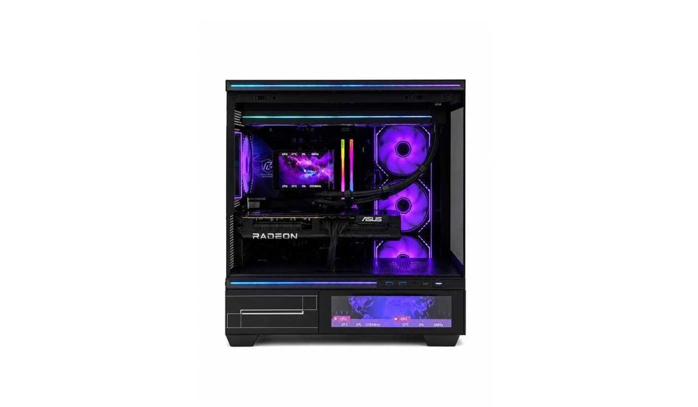 Геймърски компютър! Ryzen 7 9800X3D / 32 GB RAM / RX 9070XT / NVMe 1TB / Чисто Нов!  Гаранция!