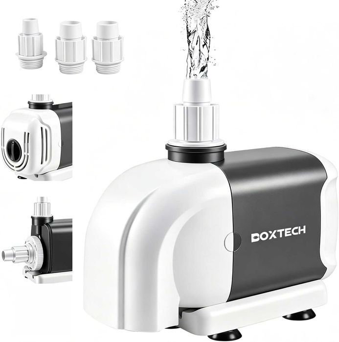 Pompa submersibila pentru acvariu Boxtech, pompa de alimentare cu apa pentru acvariu cu 3 duze