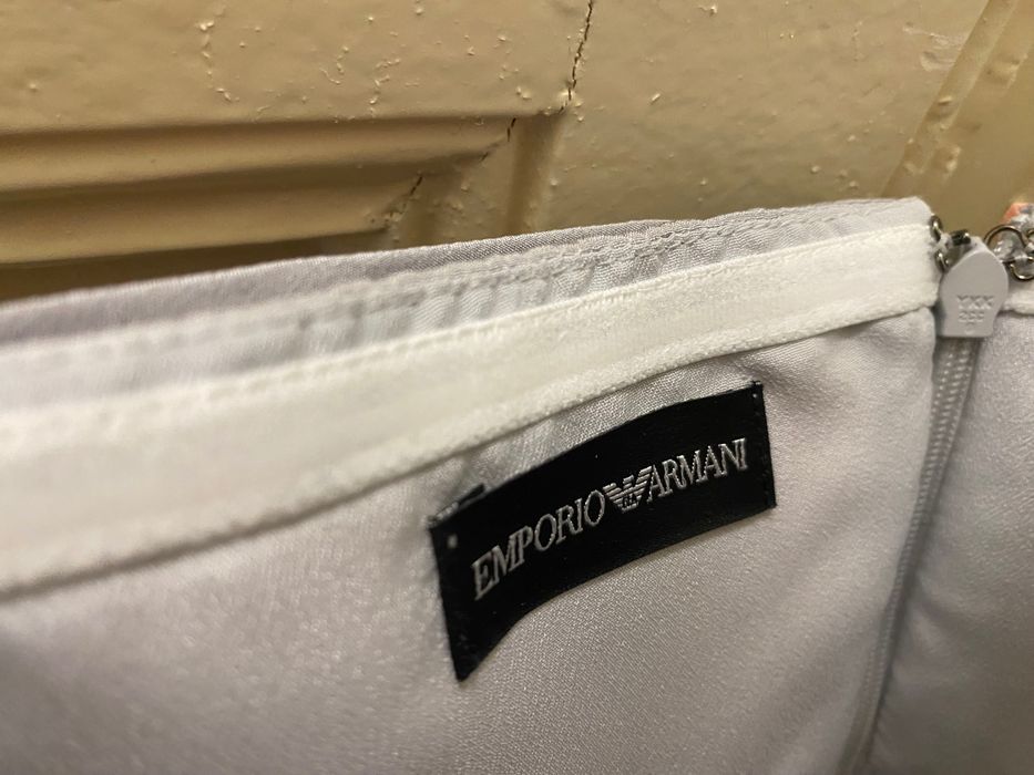 Копринена рокля Emporio Armani