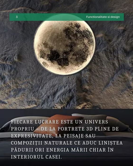 Pereți sculptați 3D, butaforie, arta murala,lumini, pictura, tencuiala