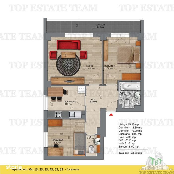 Apartament 3 camere, Popesti Leordeni langa metrou — fotografia 1