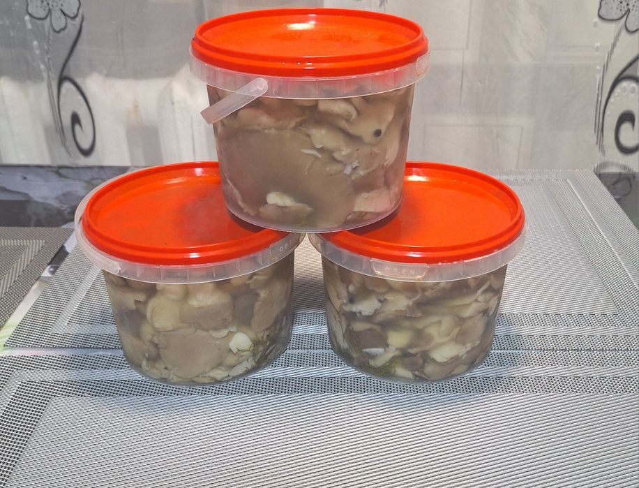 Грибы вешенки 1 литр, Огурцы 1-2 литра