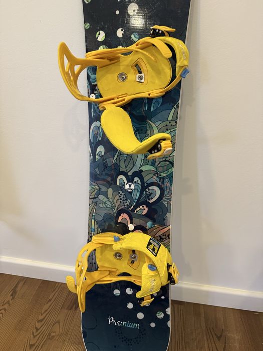 Snowboard copii 120 Trans Premium cu legaturi Drake
