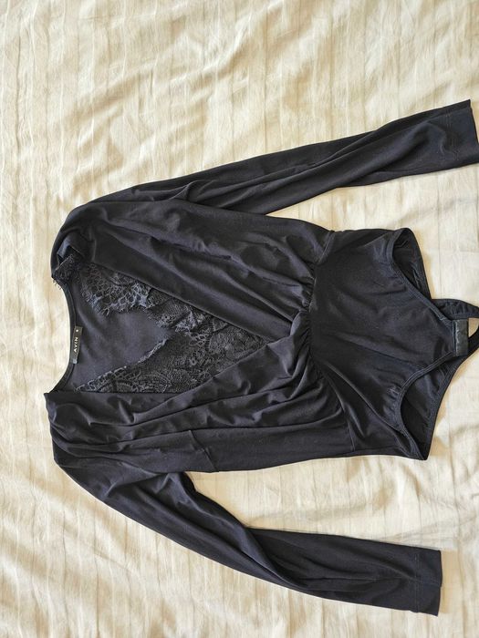 Черно елегантно боди AVIN с дантела – размер M