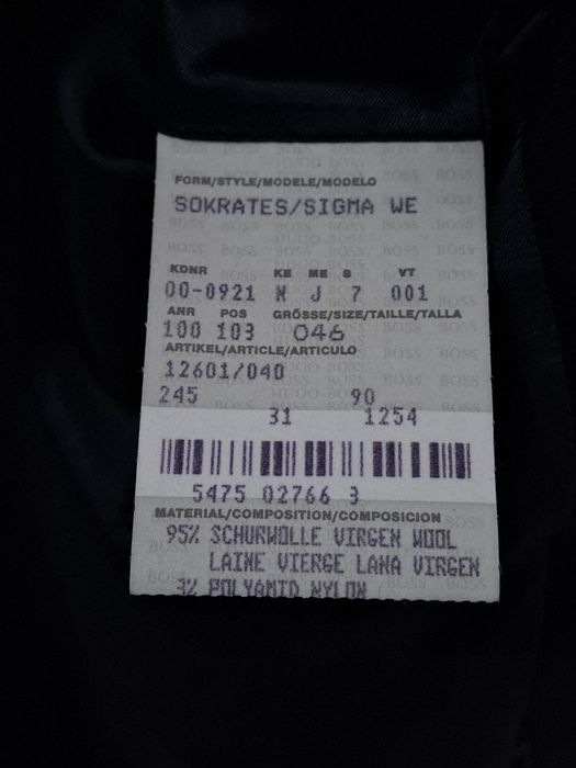 Sacou din lână virgina Hugo Boss, mărime 46 - S,blazer elegant bleumarin închis