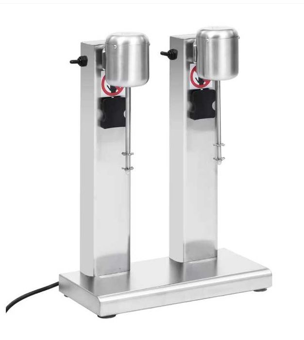 Mixer de milkshake vidaXL, Argintiu, Otel inoxidabil, 36 x 17 x 51 cm