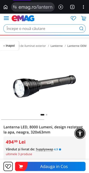 Lanterna TrustFire 8000 lumeni