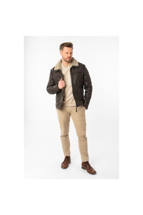 Geaca de Iarna Imblanita din Piele Barbati Mauritius Maro MMAlasko