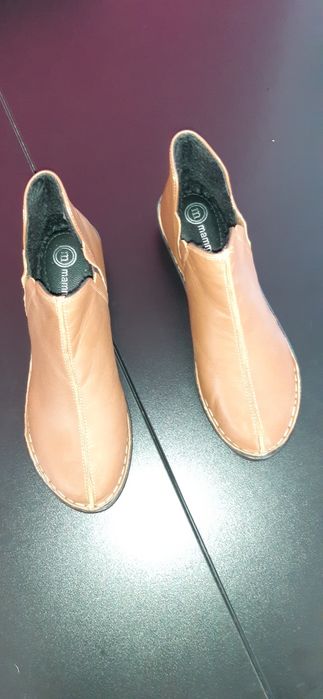 Botine dama din piele naturala, culoare maro, mărimea 40