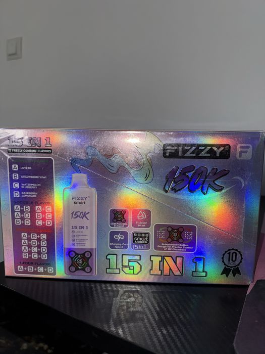 Vape 150,000 fizzy 15 in 1 pachet 4 bucati