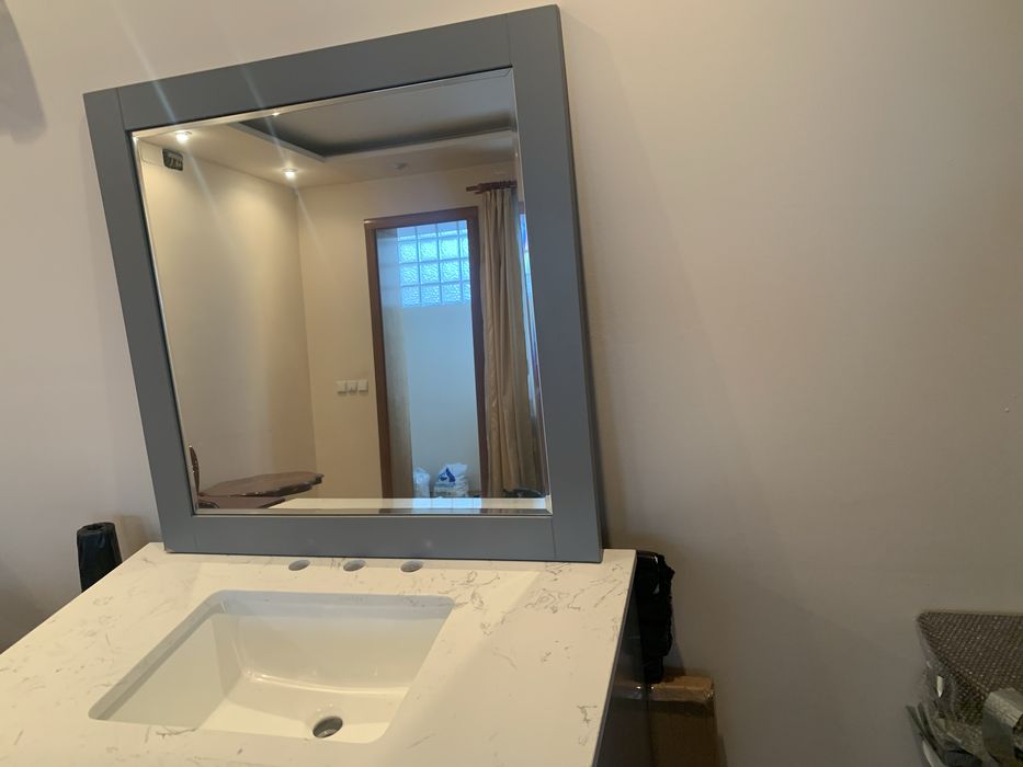 Set mobilier baie / dulap cu chiuveta incastrata in blat