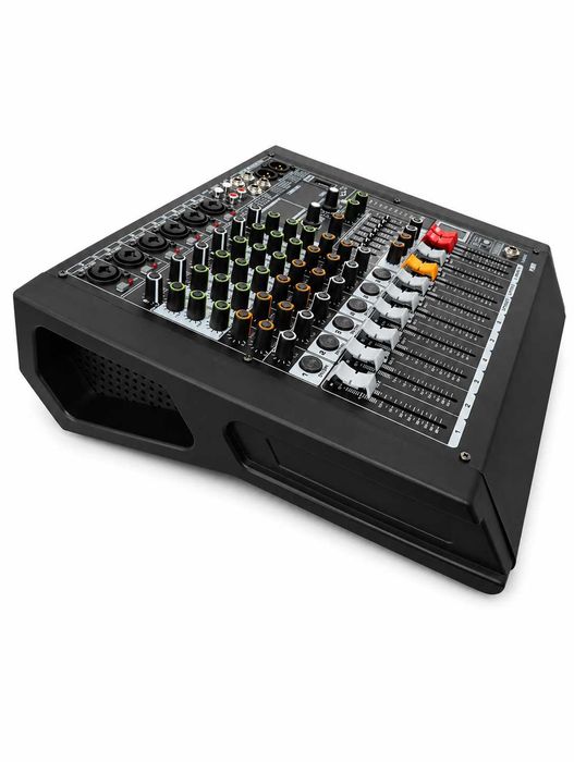 Activ mixer audio 6 canale 2 x 450W ZZPK6 256 Efecte DSP Stereo Bluetooth USB Egalizator cu Amplificator