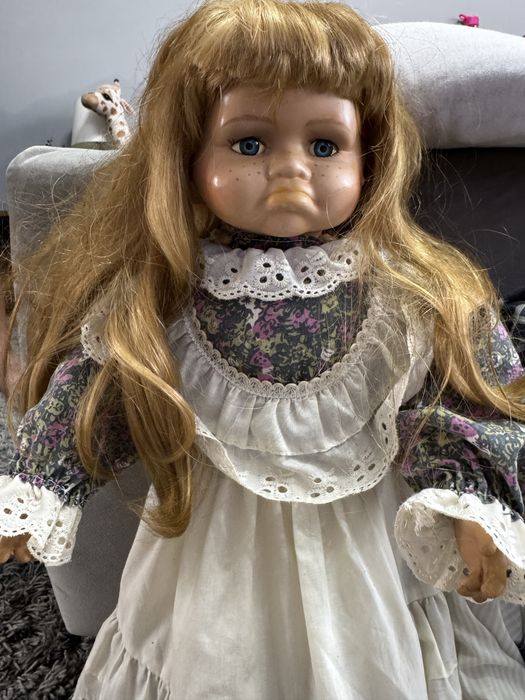 Set papusi de portelan baiat si fetita 65 cm