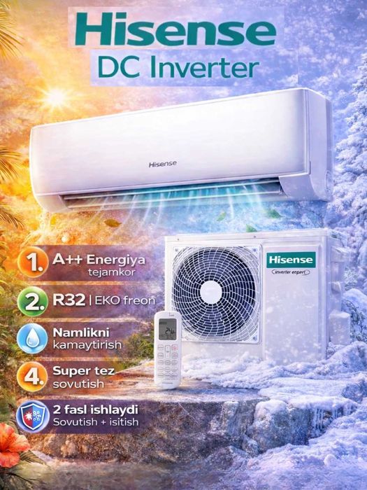 Кондиционер NEW HISENSE 12 inverter По низкой цене + ДОСТАВКА!