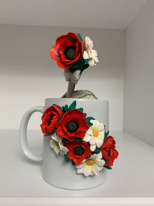 Seturi cana si lingurita modelate cu lut fimo