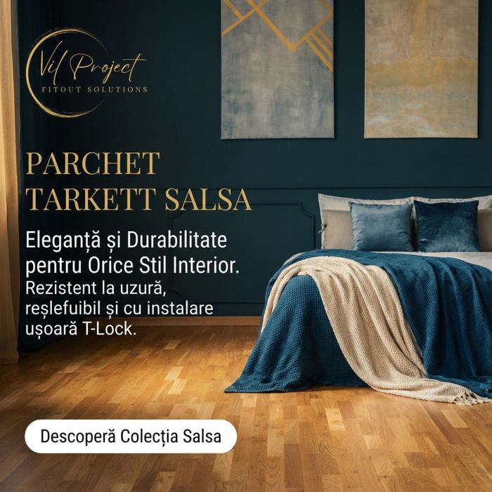 Covor PVC Tarkett Linoleum Tapet Parchet cu montaj inclus