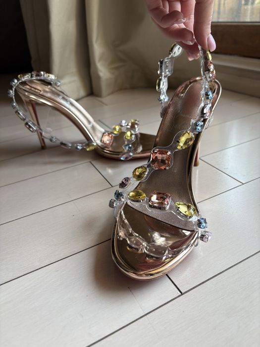 Christian Louboutin Crystal Sandals, уникални обувки