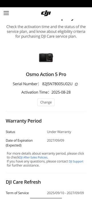 Dji osmo action 5 pro garantie si accesorii