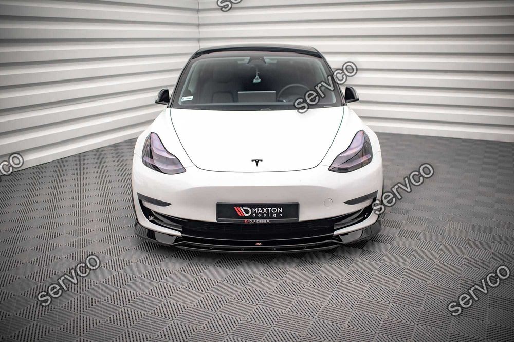 Prelungire splitter bara fata Tesla Model 3 2017- v3 - Maxton Design