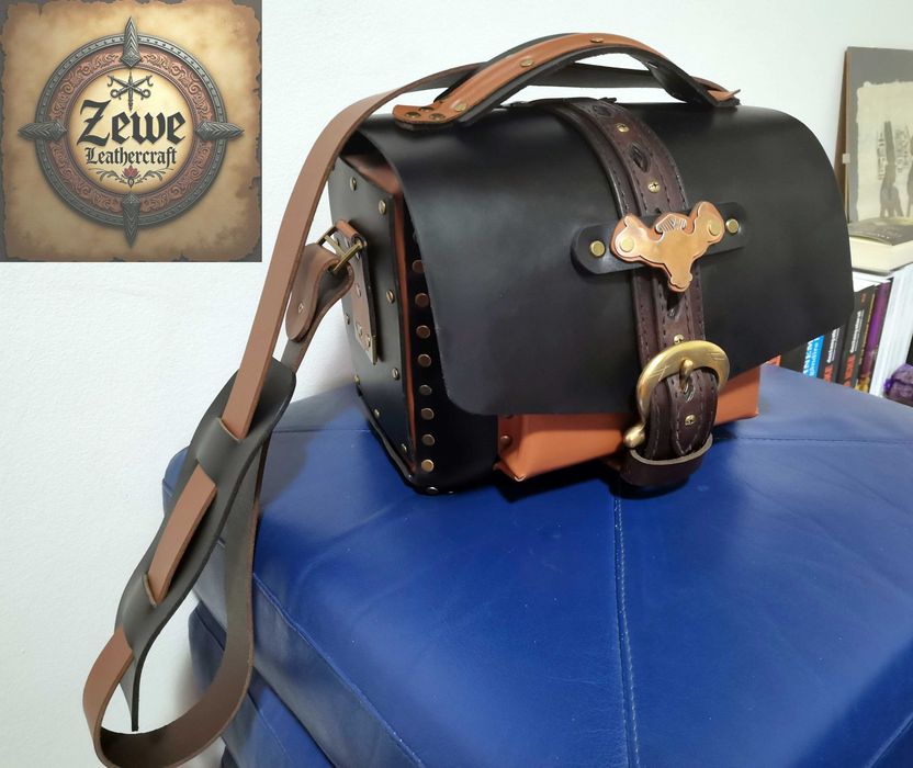 Geanta piele de bizon unicat  - Zewe Leathercraft