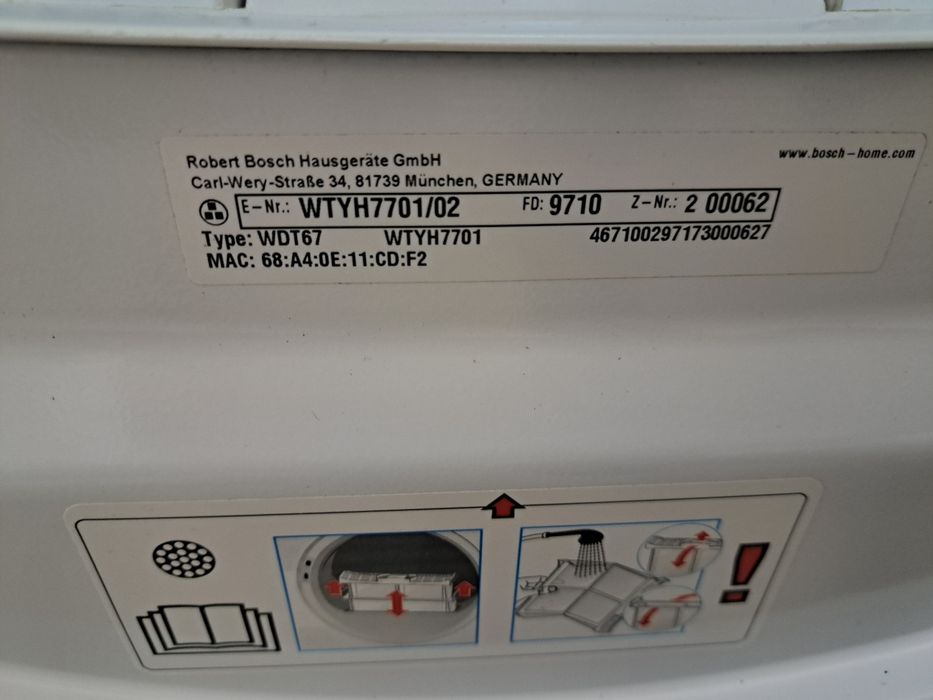 Uscator fe rufe Bosch Home profedional