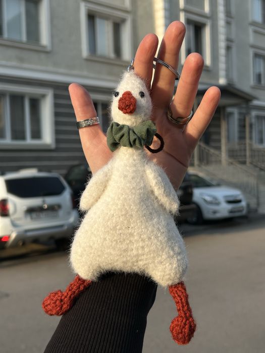 Вязанный обвес/брелок Гусь