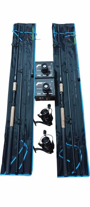 SET 2 Lansete Feeder Robinhan HARRIER 3,60 metri + 2 Mulinete FL SP500