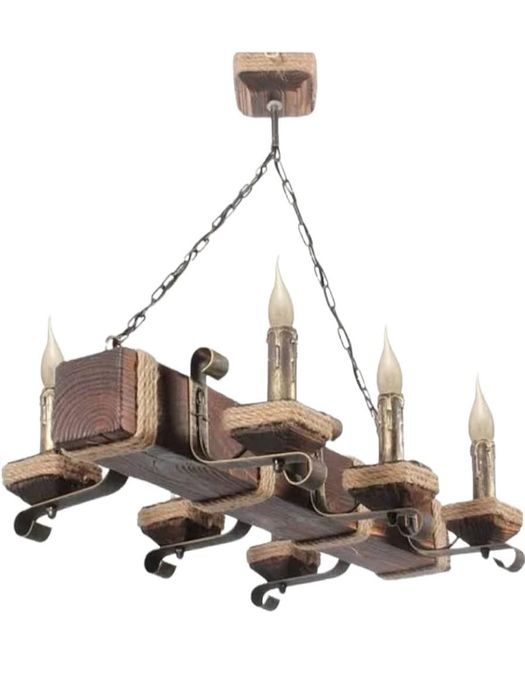 Lustre candelabre rustice