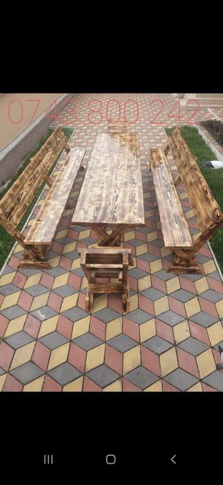 Mese,scaune,banci rustice pentru foișoare,gradini,terase
