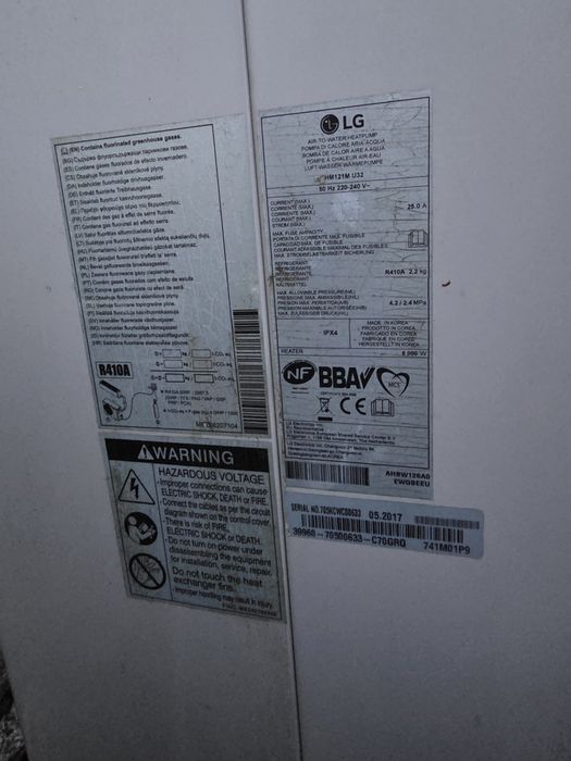 Термопомпа LG 12kw моноблок